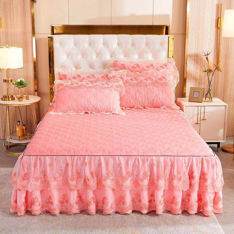 爆款CB#夹棉单品床裙加厚保护1.5米1.8m床套床裙床罩,床上用品,床裙,淘宝优惠券,粉丝福利购,淘宝优惠卷