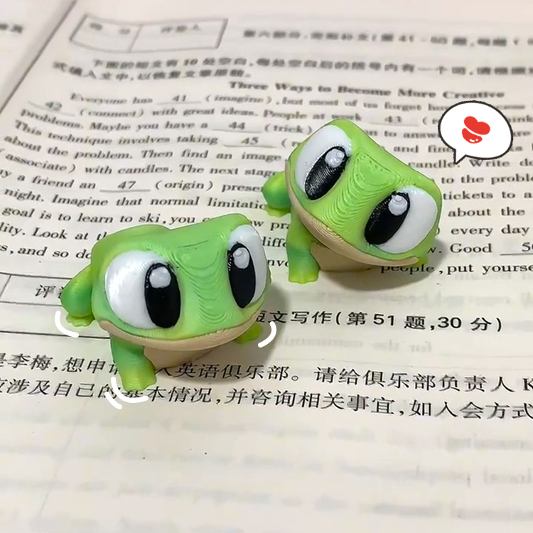 3d打印大眼蛙公仔创意解压神器