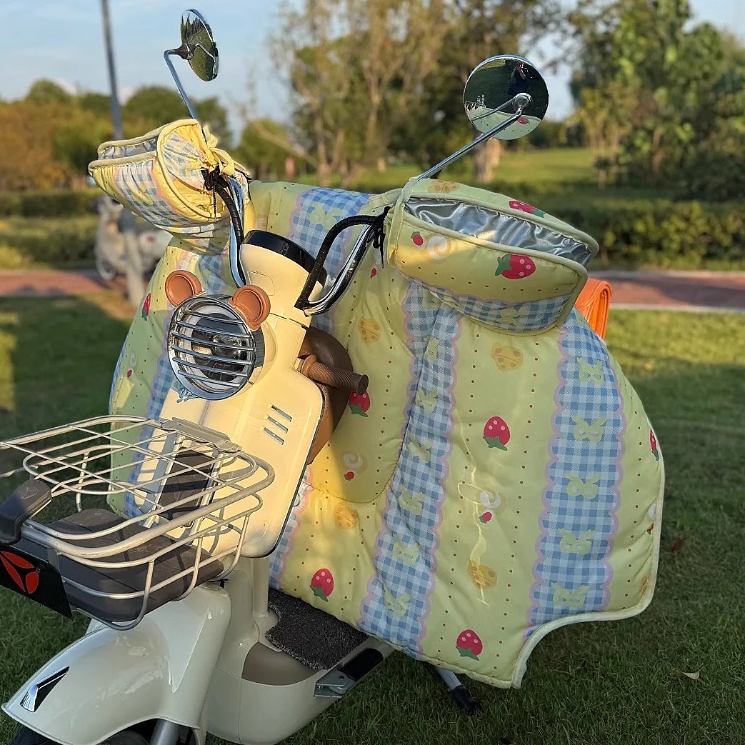 新款加绒加厚冬季电动车挡风被