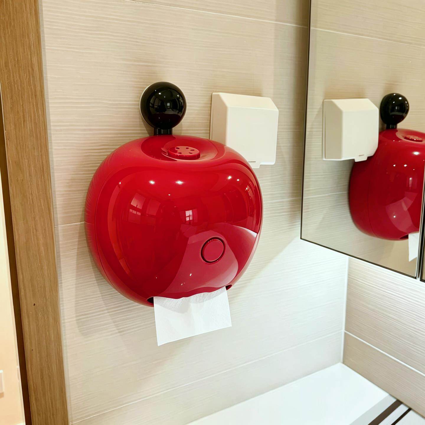可爱卫生间纸巾盒墙面免打孔高颜值苹果防水卷纸盒客厅香薰抽纸盒