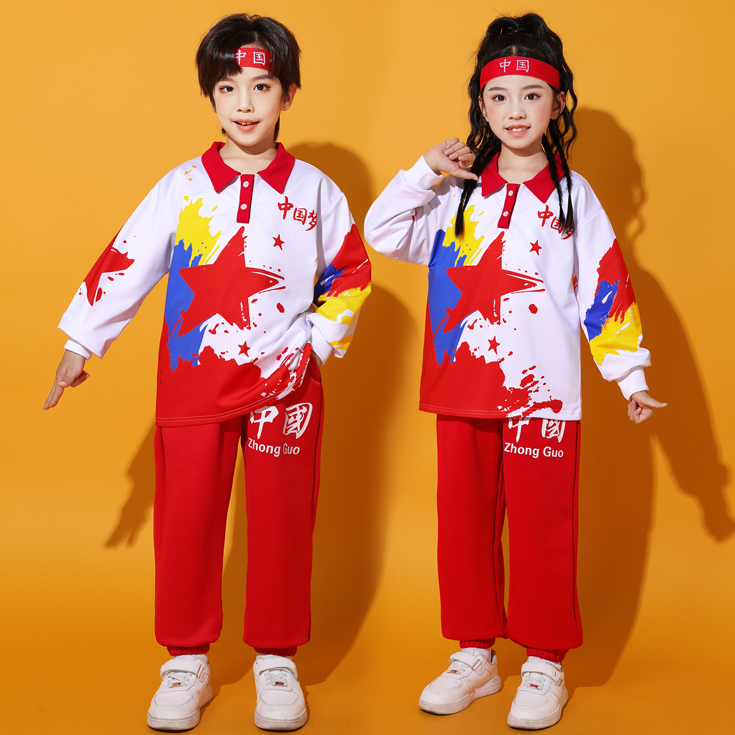 小学生运动会开幕式合唱团体舞蹈服儿童班服幼儿园啦啦队表演服装