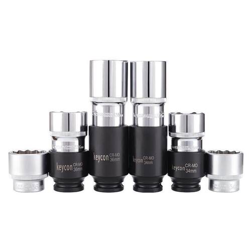 keycon劲凯 1/2大飞12角6角套筒加长风炮六角25-26-28-29-34-36mm