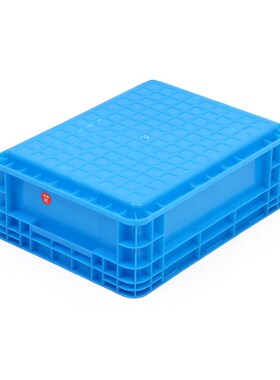 蓝色灰色方形物流箱周转箱零件盒汽车配件机械零部件收纳周装箱