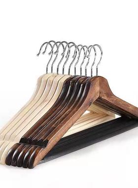 样板房衣帽间衣柜摆件原实木复古衣架成人横杆挂件装饰小饰品家居