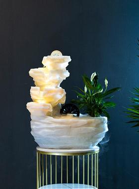 风水轮流水摆件循环水喷泉办公室景观落地招财生财庭院风水球鱼池