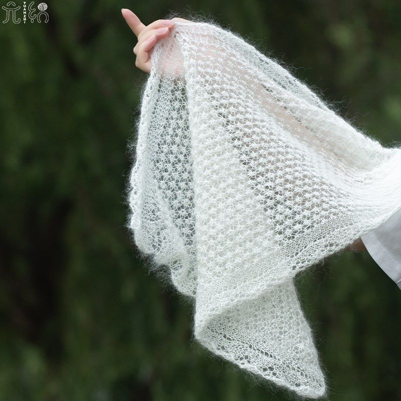 元织漫舞 新款真丝马海毛围巾毛线手工diy百搭镂空披肩编织材料包,服饰配件/皮带/帽子/围巾,DIY编织材料包,淘宝优惠券,粉丝福利购,淘宝优惠卷