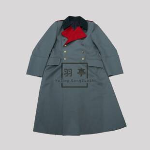 羽亭推荐东36大衣马裤呢版量身定制红色翻领魏玛普鲁士