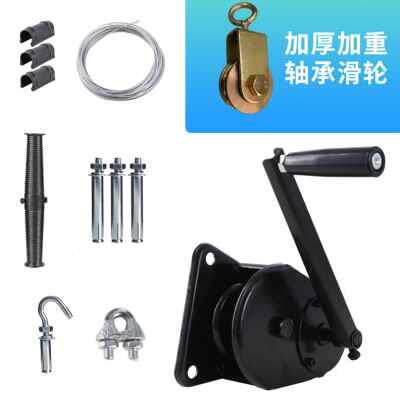 新品畜牧养殖场卷帘机加厚钢板手摇带自锁大棚手动升降n器卷膜器