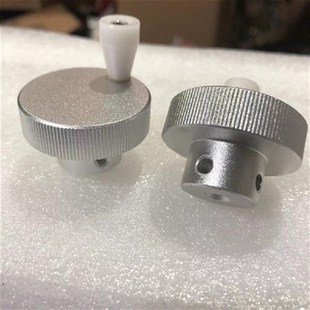 滑台用铝合金手柄手轮K旋钮顶丝锁死压纹手轮调节 铝合金压纹手轮