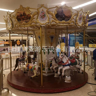 新款儿童广场电动升降转马成人大型户外景区豪华旋转木马游乐设备