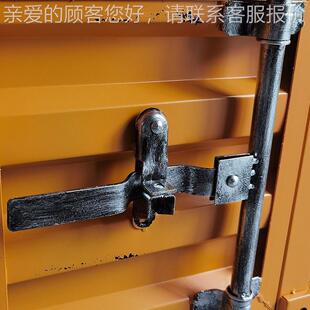 复古工业风斗柜床头柜集装几箱发公柜子铁艺沙角茶水柜创926意办