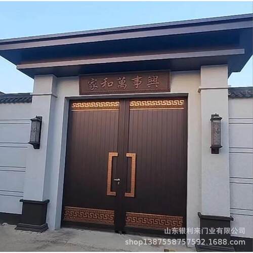 别墅端大门锌合金门楼农村自建房庭院大门门楼款式多样厂家直供