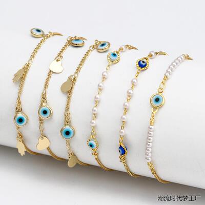 欧恶魔之眼手链蓝眼睛