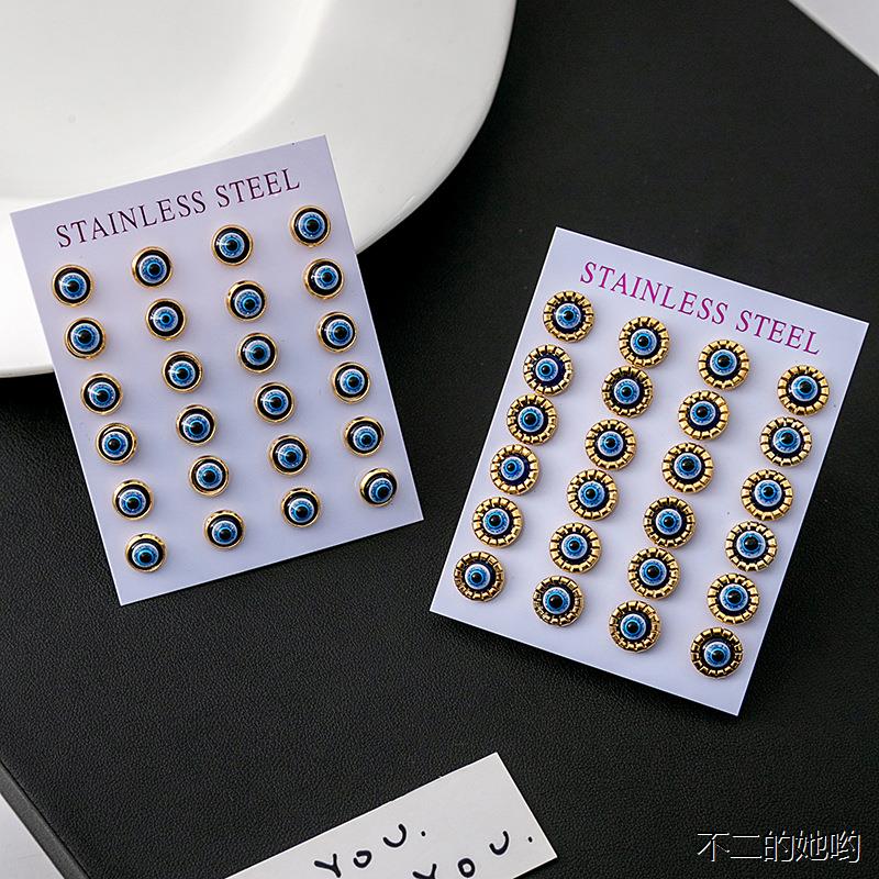 1卡恶魔之眼Evileye耳钉