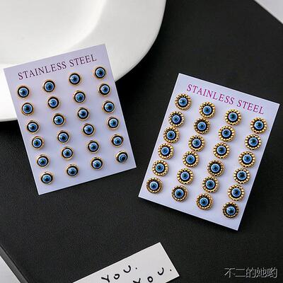 1卡恶魔之眼Evileye耳钉