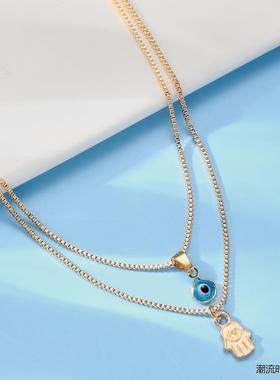 土耳其蓝眼睛手掌项链EvilEyes