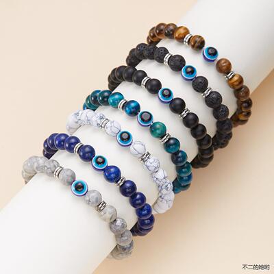 8mm土耳其蓝眼睛串珠手链