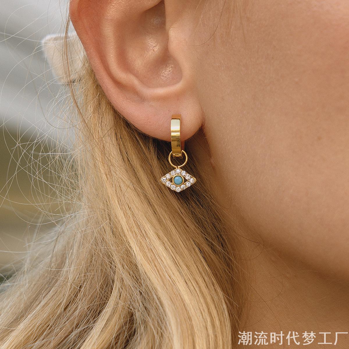 土耳其蓝眼睛耳钉EvilEye