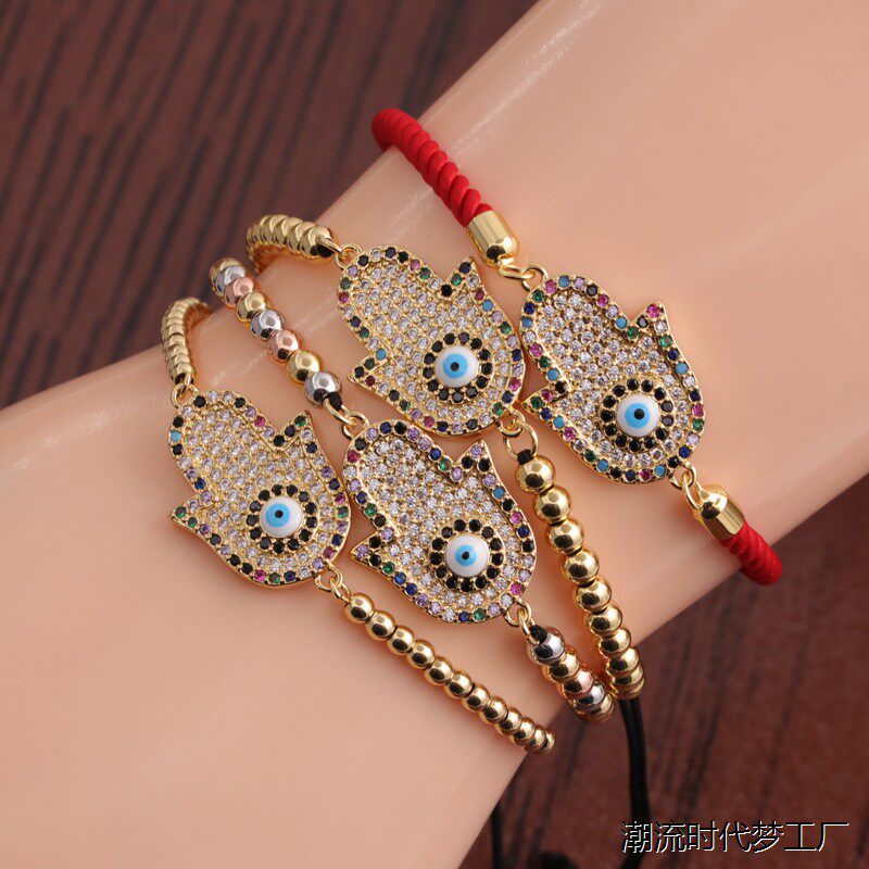 法蒂玛之手金色手链EvilEye