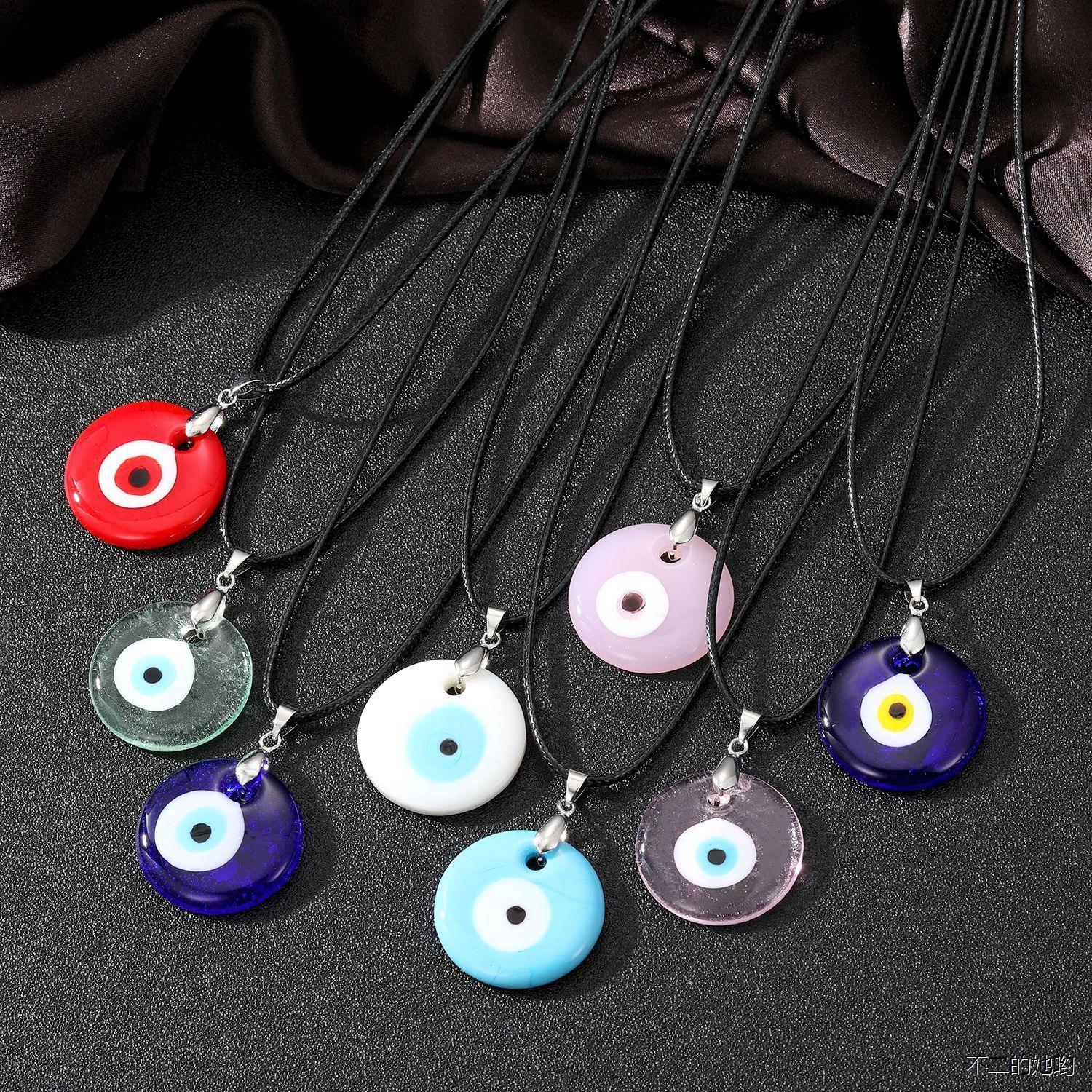 土耳其蓝眼睛玻璃项链EvilEye
