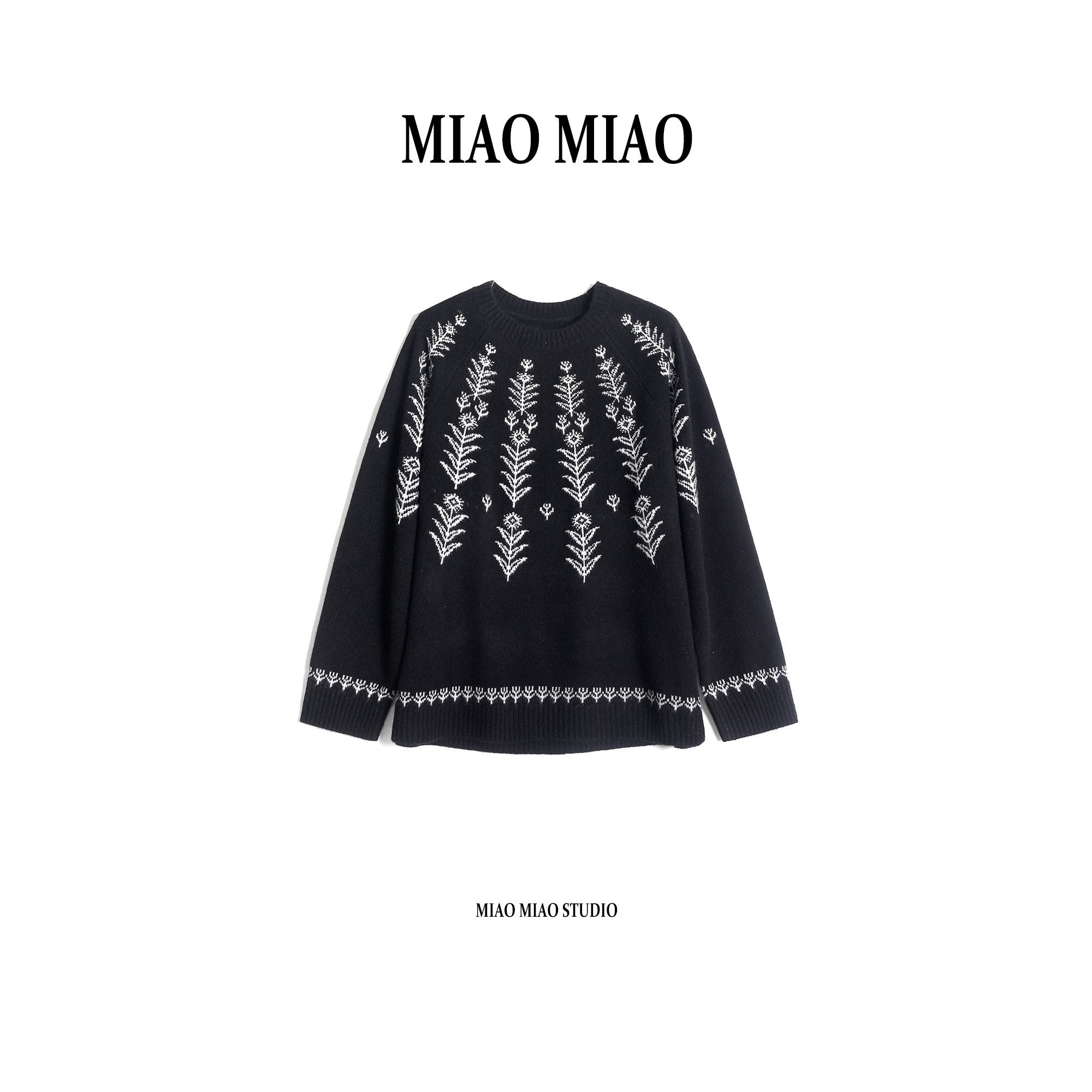 【清晖】徐淼淼KVSS原纱380克起100%山羊绒手工挂毛针织衫NH1703