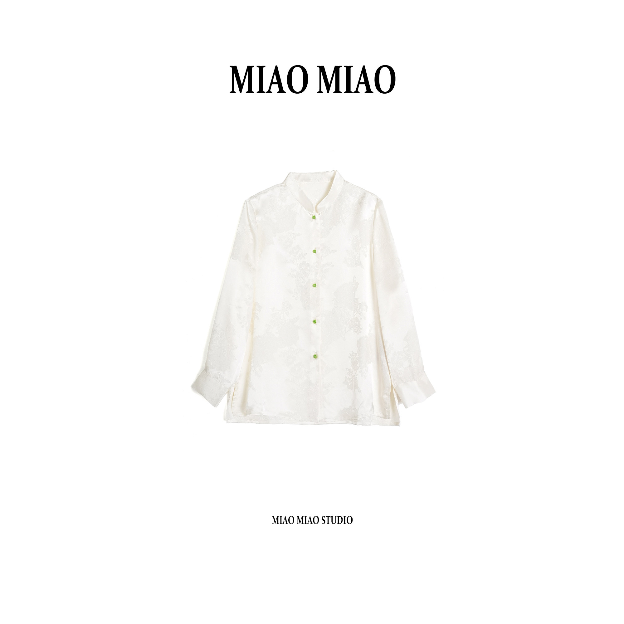 【寄雪】徐淼淼早春国风真丝提花新中式桑蚕丝新款气质上衣CV1927