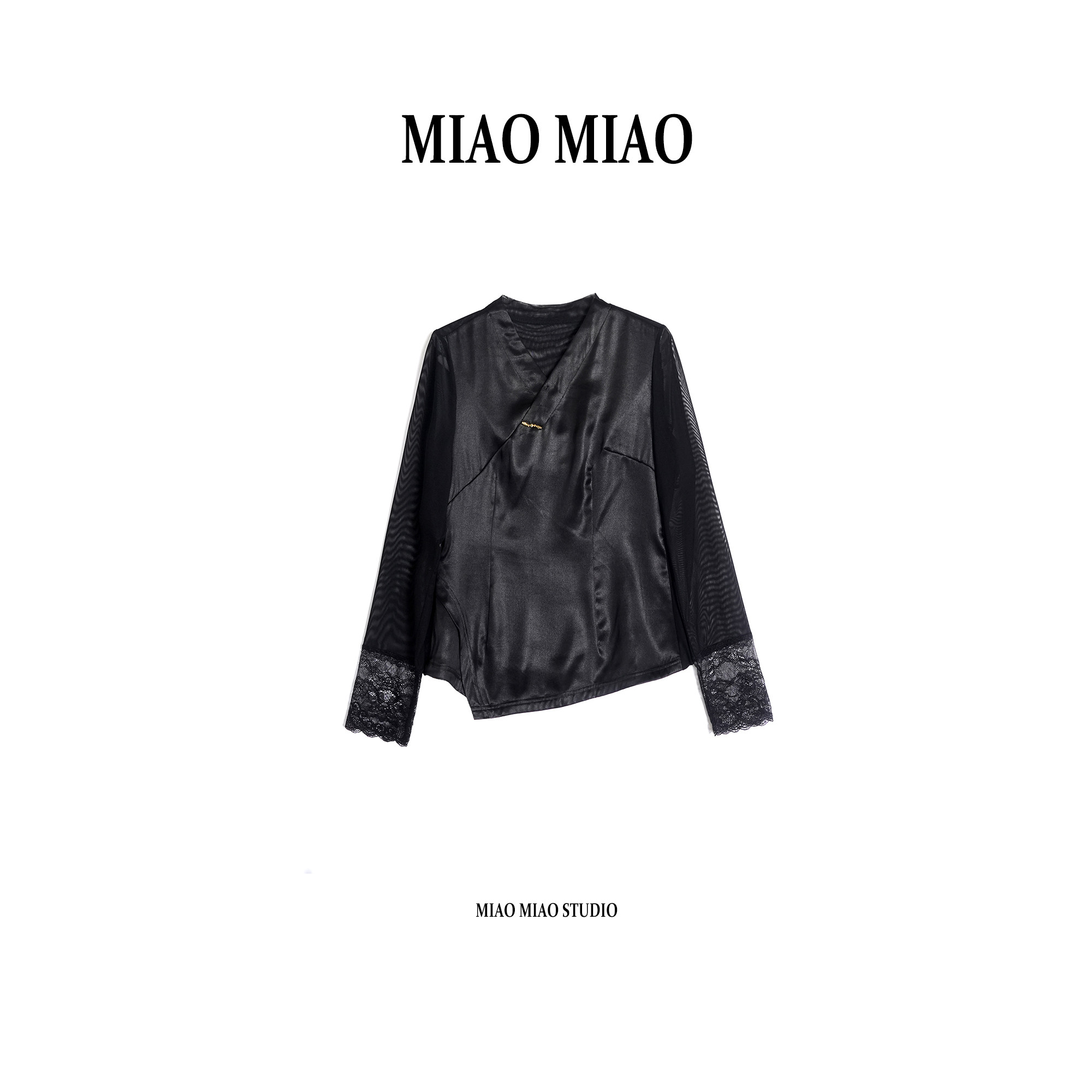 【见微】徐淼淼早春新中式重缎非遗香云纱时尚桑蚕丝上衣A1947