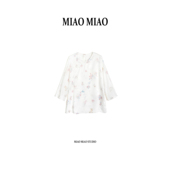 国风新中式 徐淼淼春夏新款 100桑蚕丝花萝正娟上衣NE2106 玥尘