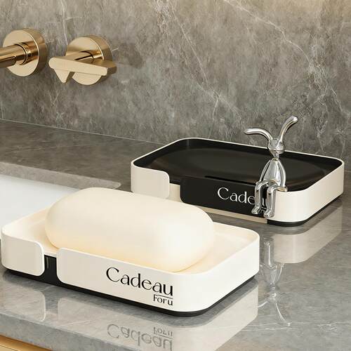 Double-layer draining soap dish for home and bathroom, large