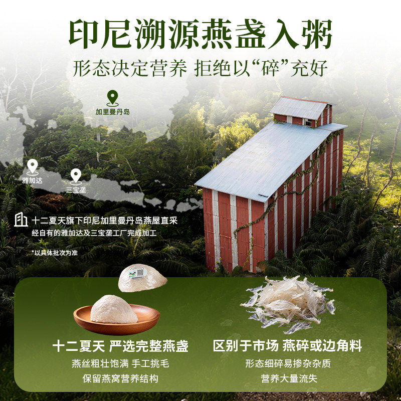 十二夏天燕窝粥添加燕盏级燕窝早餐速食粥孕妇老人营养品开盖即食