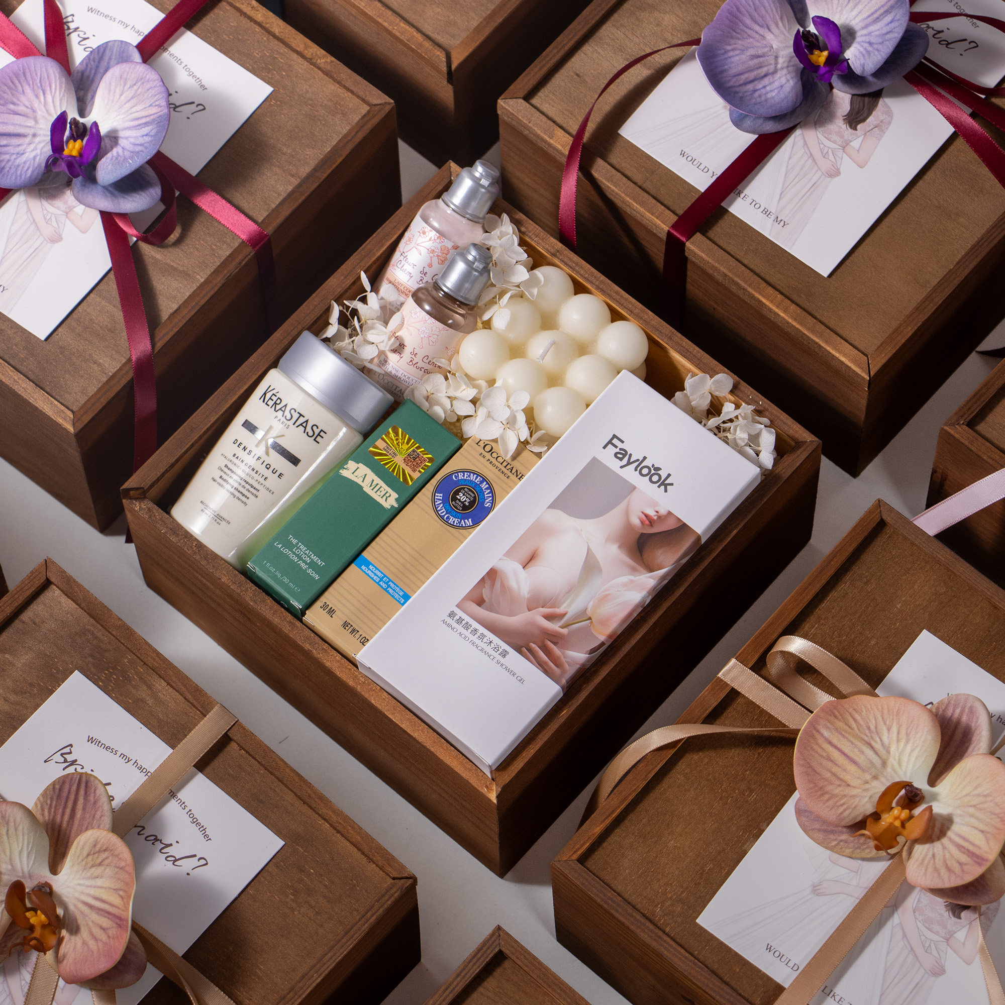 伴手礼女伴娘结婚送姐妹团高档实用礼物小众高级感礼盒空盒子木盒