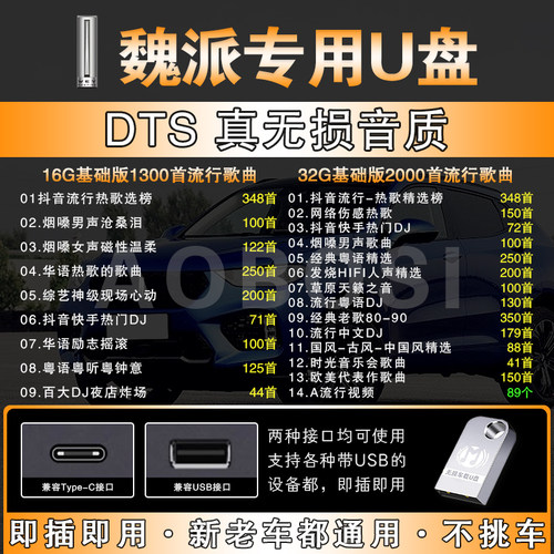 魏派车载u盘高品质音乐优盘