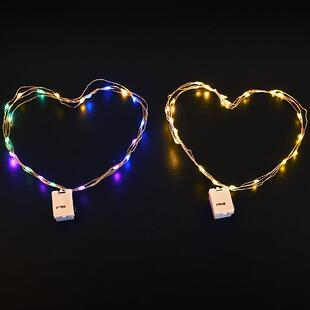 爆款花束装饰LED铜线灯串纽扣电池灯蛋糕礼盒装饰灯节日小彩灯