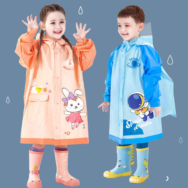 【甜甜仔07】儿童雨衣男童2024新款小学生上学女宝雨披书包位成人