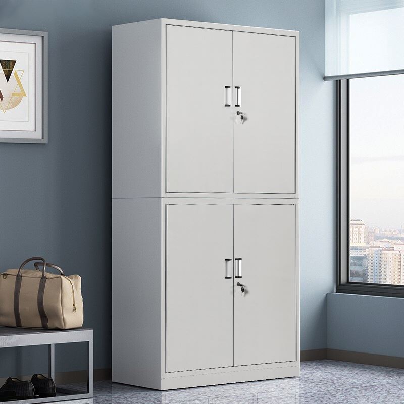 苏州分体双节柜文件柜铁皮更衣储物档案资料办公柜带锁