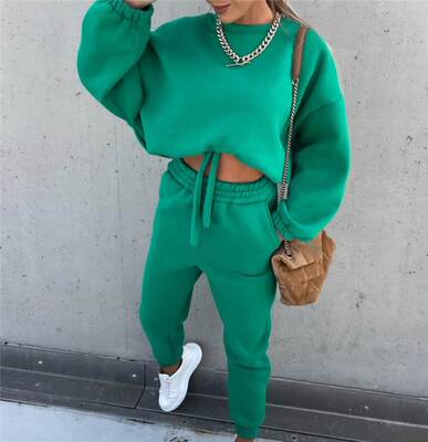 欧美运动服卫衣2件套装女 костюм 2 piece set sweatsuit