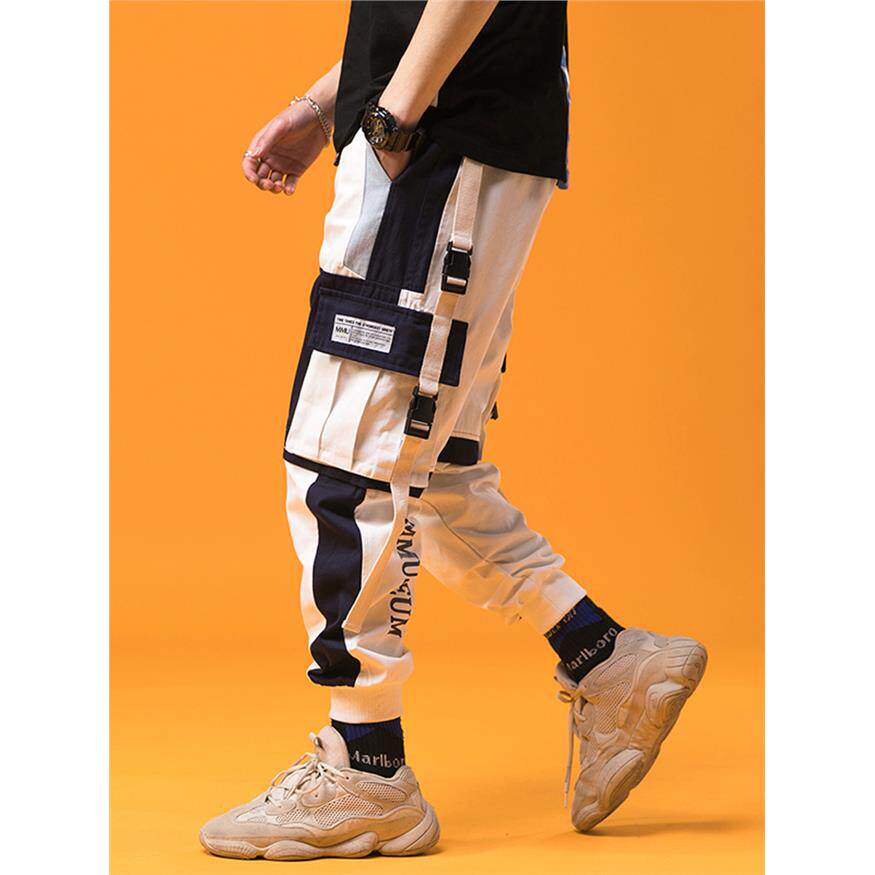 menclothes工装裤男束脚