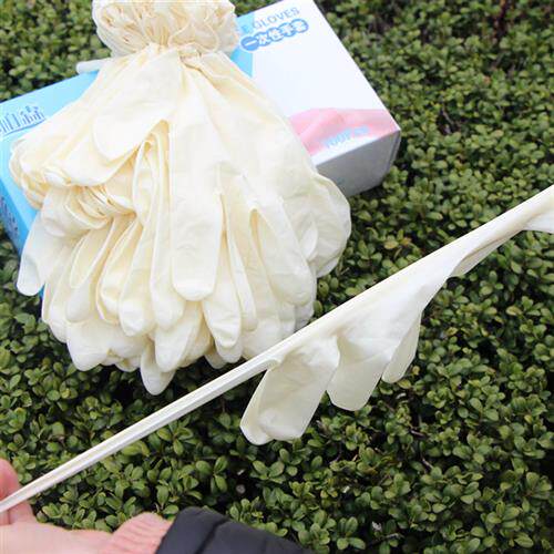 橡胶防护一次性加厚耐用型丁腈手套防静电防滑无粉Latex gloves