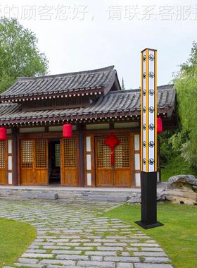 3米l太ed阳能景观灯中式方形景场观柱小区广园林市27891政道灯路