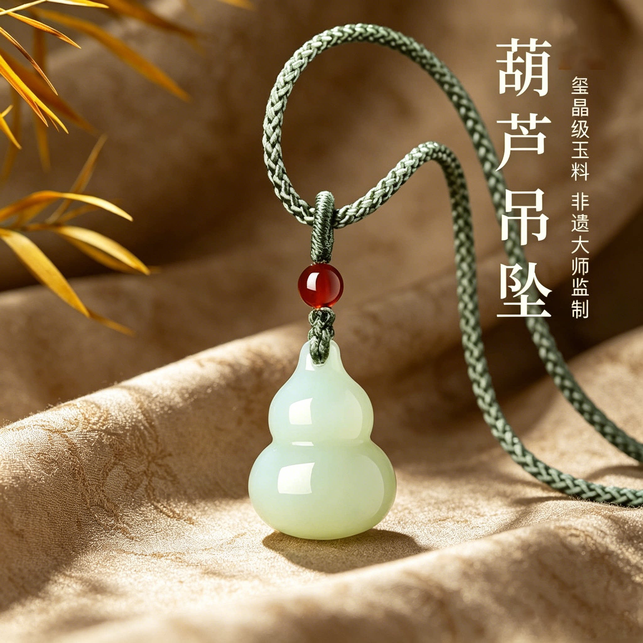 天然和田玉葫芦吊坠女士本命年护身符挂件玉石玉坠玉佩项链女礼物
