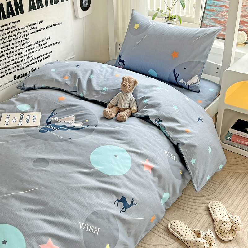 学生宿舍三c件套纯棉床单被套寝室床上用品0.9m1.2m床单人全棉被