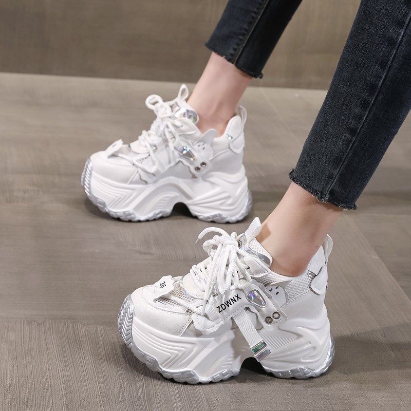 10cm超高跟透气老爹鞋女u网面2025夏季爆款厚底小个子内增高女鞋,女鞋,老爹鞋,淘宝优惠券,粉丝福利购,淘宝优惠卷