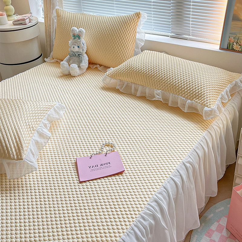 仙美缦纱床裙款豆豆凉席1.5m1.8套G件冰丝凉感3D按摩豆豆床单凉席,床上用品,冰丝席,淘宝优惠券,粉丝福利购,淘宝优惠卷