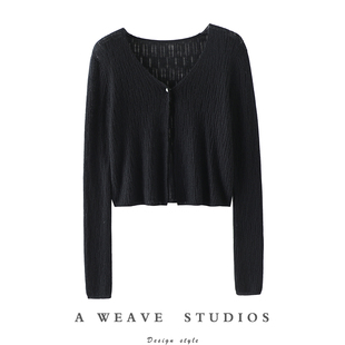 镂空外配披肩空调罩衫 女夏薄短款 外套 羊绒防晒针织开衫 翩若惊鸿