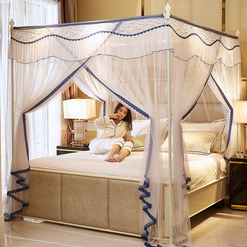 新款落地网红宫廷j蚊帐家用公主风1.5米床方便拆洗1.8加厚支架纹,床上用品,蚊帐,淘宝优惠券,粉丝福利购,淘宝优惠卷