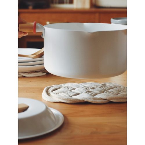 6B76自然自得。ins风餐桌垫防烫垫子棉麻粗绳编织餐具茶杯隔热垫