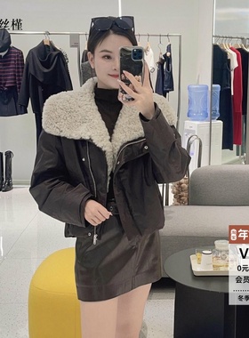 ariosee艾诺丝槿官方旗舰店正品2025冬新款羊毛领羽绒服AR004163