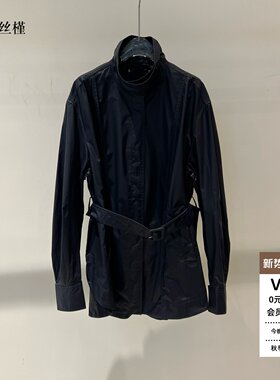 秋季新品流光风长款腰带风衣外套