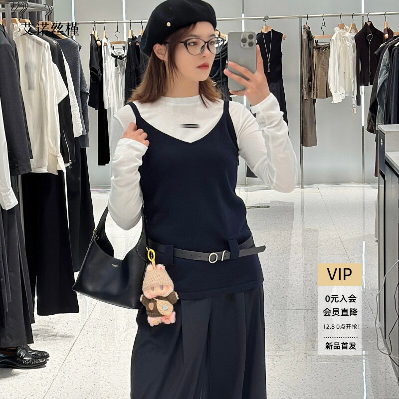 修身显瘦纯色背心吊带女