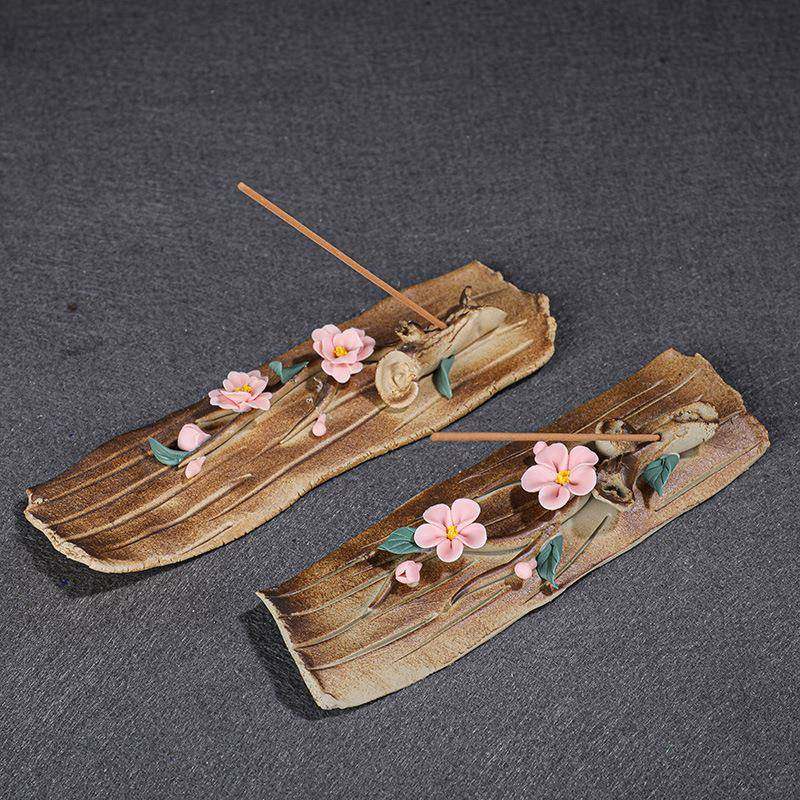 爆款陶瓷线香炉工艺品摆件居家办公茶道禅意牡丹梅花仿古香座,餐饮具,茶道/香炉,淘宝优惠券,粉丝福利购,淘宝优惠卷